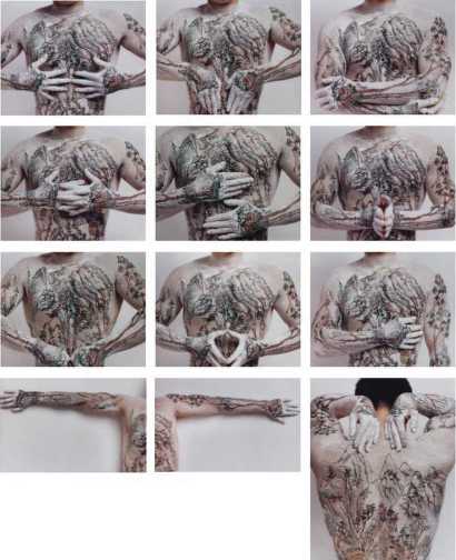 黄岩 1999年作 中国山水纹身系列（十二张）